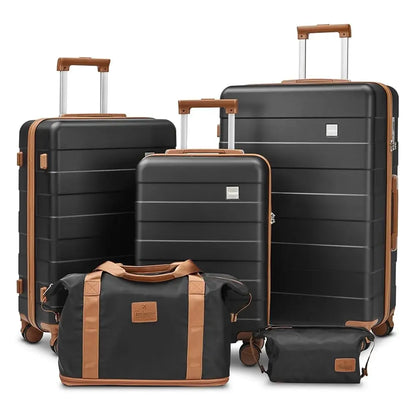 imiomo Travel Luggage Set – Hard Shell Lightweight Carry-On Suitcase with Travel Bag, TSA Lock & Silent Spinner Wheels