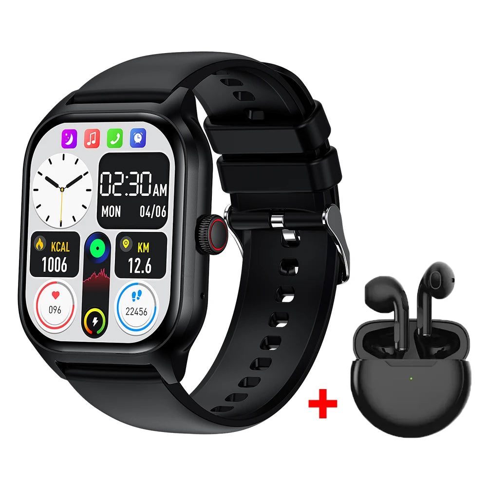 Smart Watch 2025 – Bluetooth Calling, Fitness Tracker & Music Control for Android & iOS