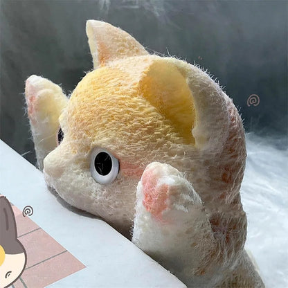 Realistic Fluffy Cat Stress Relieving Toy – Simulation Cat Doll Squeeze Gift for Kids & Adults