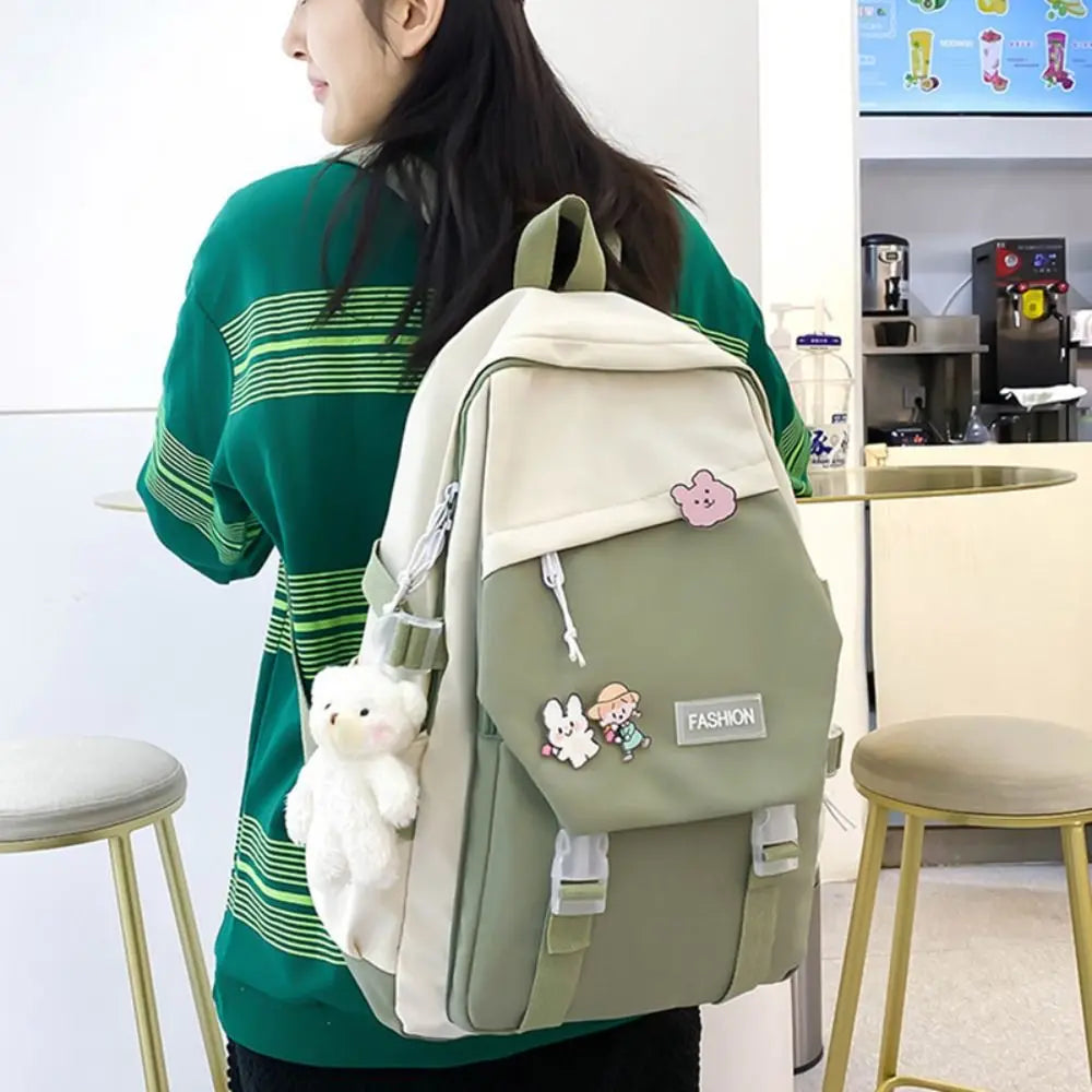 Nylon Book Bag – Multifunctional Waterproof Large Capacity Backpack for Boys & Girls