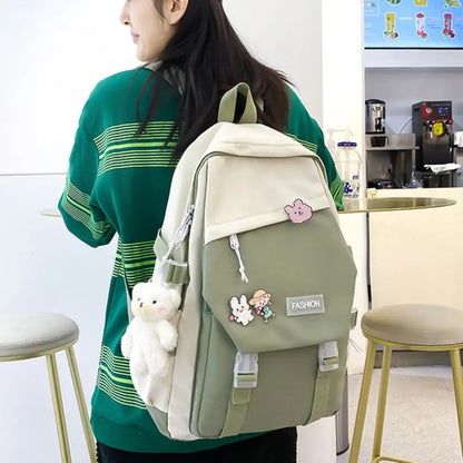 Nylon Book Bag – Multifunctional Waterproof Large Capacity Backpack for Boys & Girls