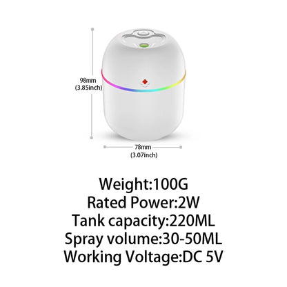 Mini Portable USB Air Humidifier – Silent Aroma Diffuser & Hydrating Atomizer for Home, Office & Travel