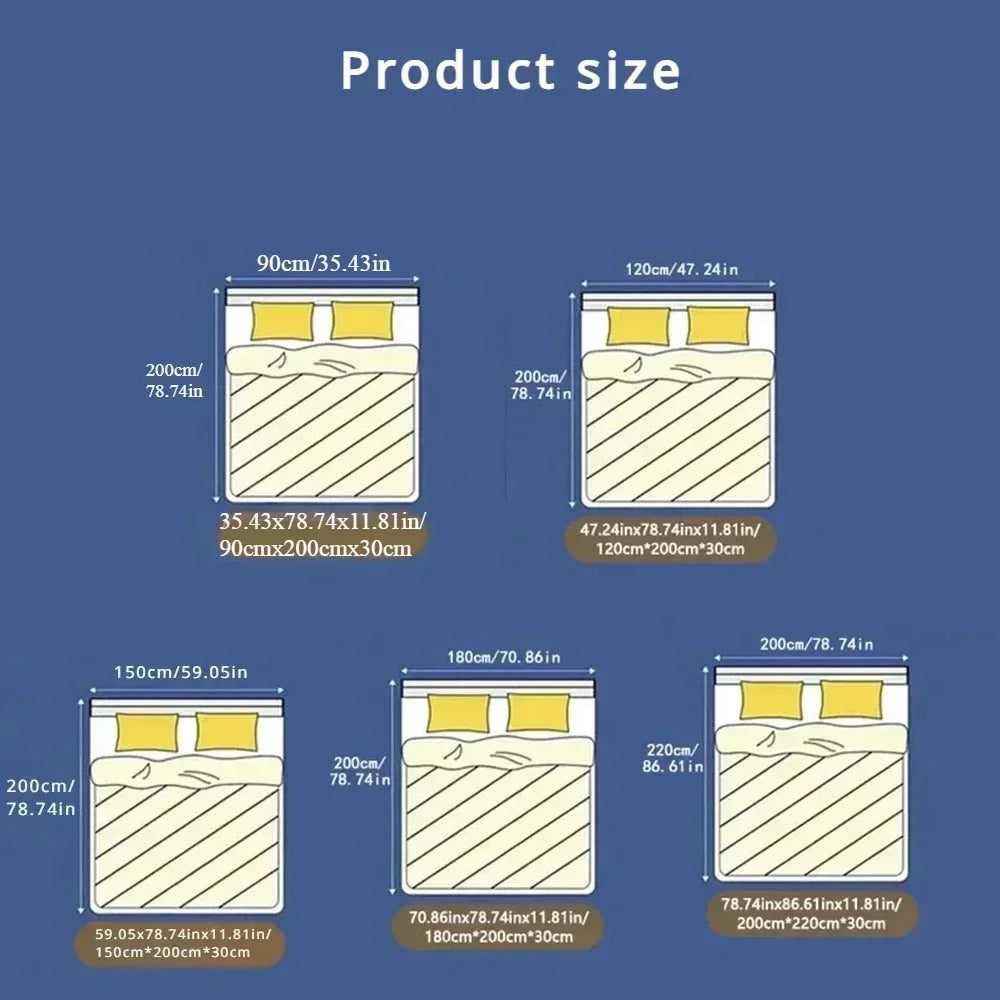Soft Warm Plush Mattress Protector Cover – Winter Couple Fitted Sheet, Black & White Plaid Elastic Bed Protection Pad
