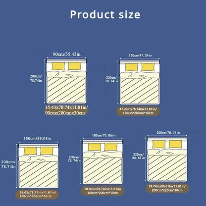 Soft Warm Plush Mattress Protector Cover – Winter Couple Fitted Sheet, Black & White Plaid Elastic Bed Protection Pad