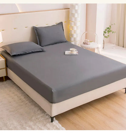 Waterproof Fitted Bed Sheet With 360 Elastic Band Bedsheet Bedspreads for Single Double King Queen Size Mattress Protector Cover