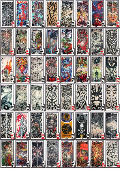 6 PCS Tattoo Sleeves for Men & Women – Elastic Arm Covers for Outdoor, Sports & Party Style