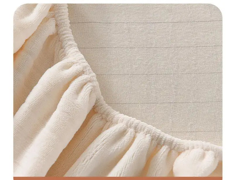 Luxury Carved Milk Velvet Fitted Sheet – Ultra Soft Thickened Mattress Protector for Winter