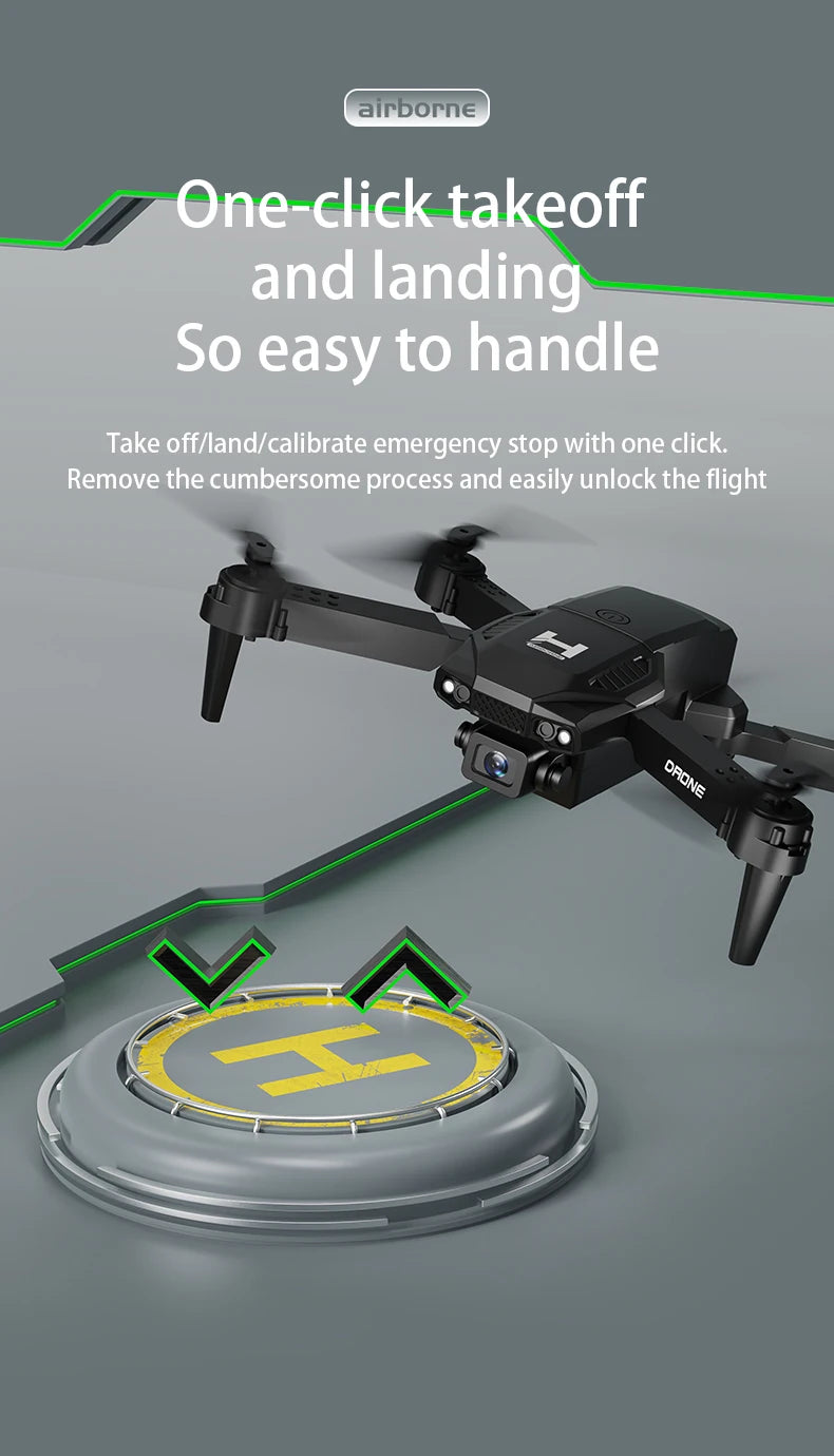 H4 Remote Control Drone 4K HD Dual Camera – WiFi FPV Foldable Quadcopter with One-Key Return | Kids Gift Toy