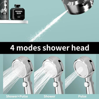 High Pressure Handheld LED Shower Head | Adjustable Water-Saving Showerhead with Digital Temperature Display & Pressurized Spray