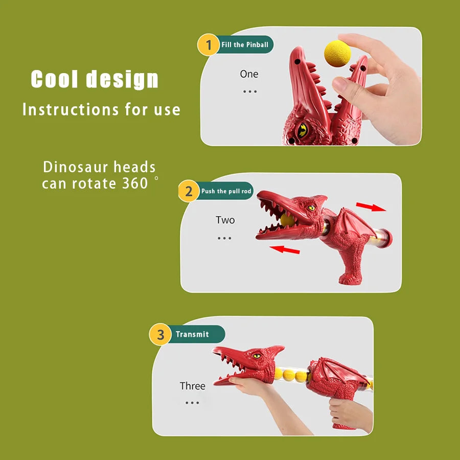 Dinosaur Shooting Tyrannosaurus Rex Toy – Soft Bullet Gun with Balls | Interactive Puzzle Toy for Kids & Parents