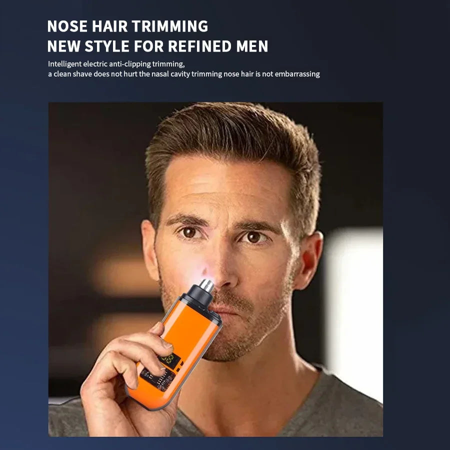 Electric Ear & Nose Hair Trimmer – Portable Painless Groomer for Men