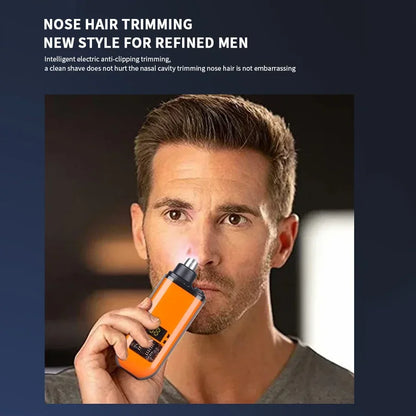 Electric Ear & Nose Hair Trimmer – Portable Painless Groomer for Men