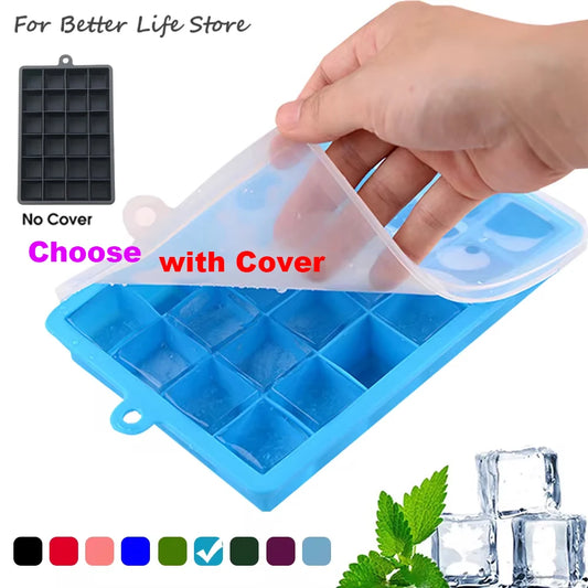 24-Hole Silicone Ice Tray – Square Mold for Ice, Food Puree & Cocktails
