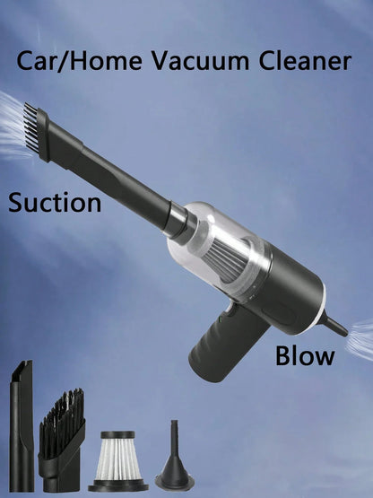 3-in-1 Vacuum Cleaner – USB Rechargeable Suction & Blowing Mini Vacuum for Car & Home