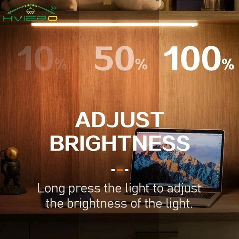 Wireless LED Motion Sensor Night Light – USB Rechargeable Magnetic Lamp for Wardrobe, Closet, Kitchen & Aisle