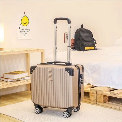 Travel Boarding Suitcase – Japanese-Style Retro Lightweight Trolley Case with Password Lock, Student Carry-On Luggage
