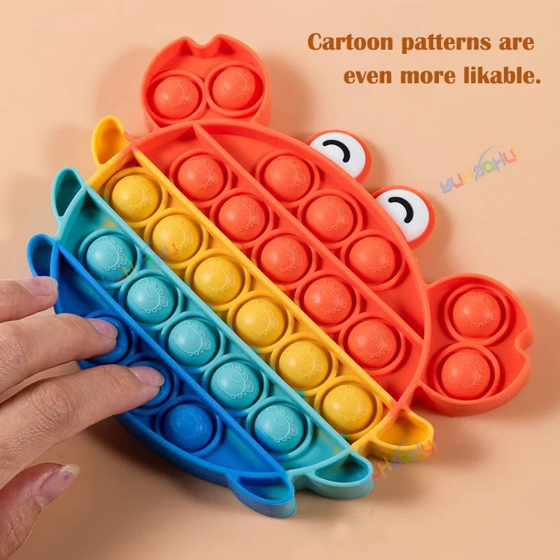 Rainbow Pop Push Bubble Fidget Toy – Stress Relief Sensory Toy for Kids & Adults