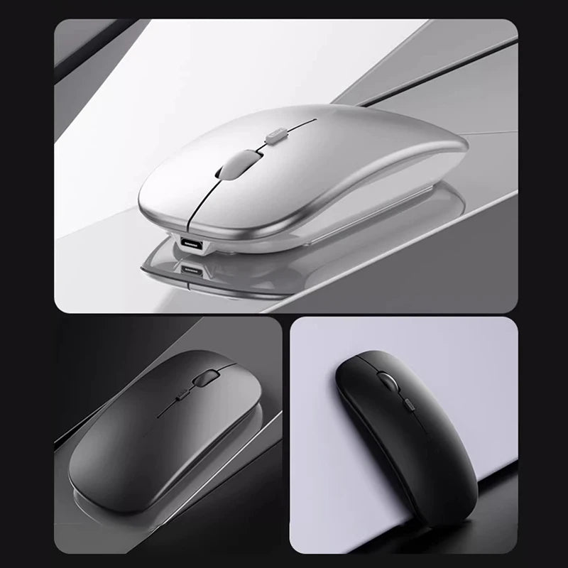 Portable Wireless Mouse Bluetooth 2.4GHz Dual Mode | Silent Ergonomic Mouse for Laptop, PC & MacBook