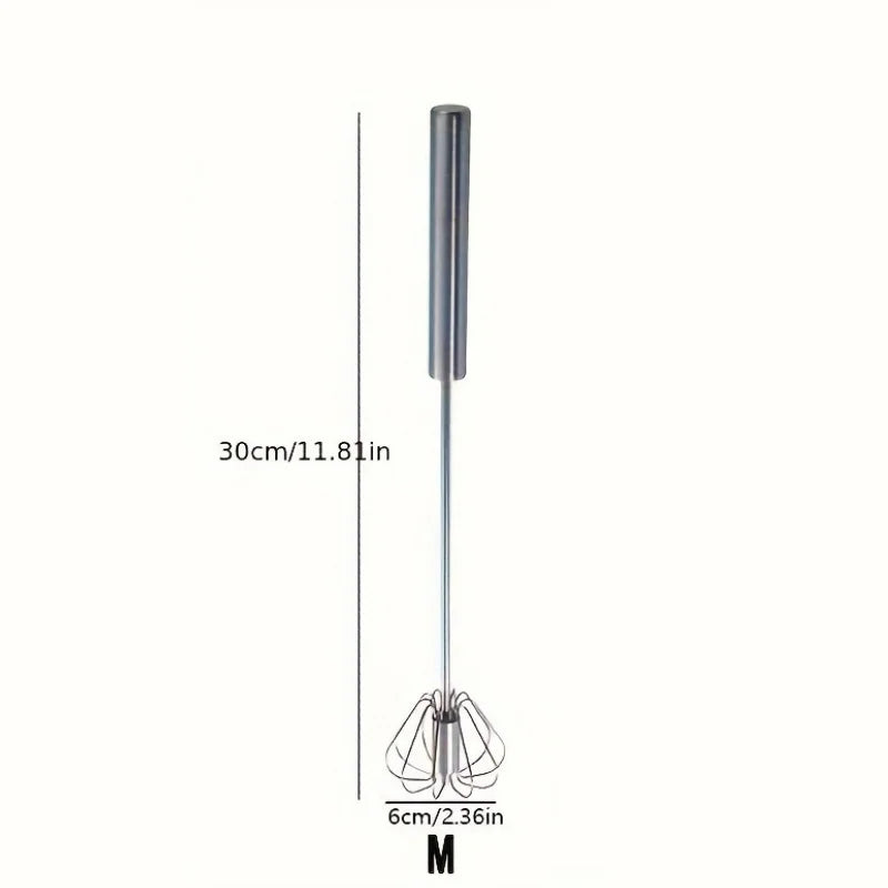 Stainless Steel Egg Beater – Semi-Automatic Hand Mixer for Baking & Cooking