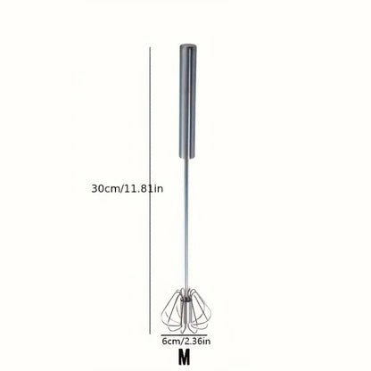 Stainless Steel Egg Beater – Semi-Automatic Hand Mixer for Baking & Cooking