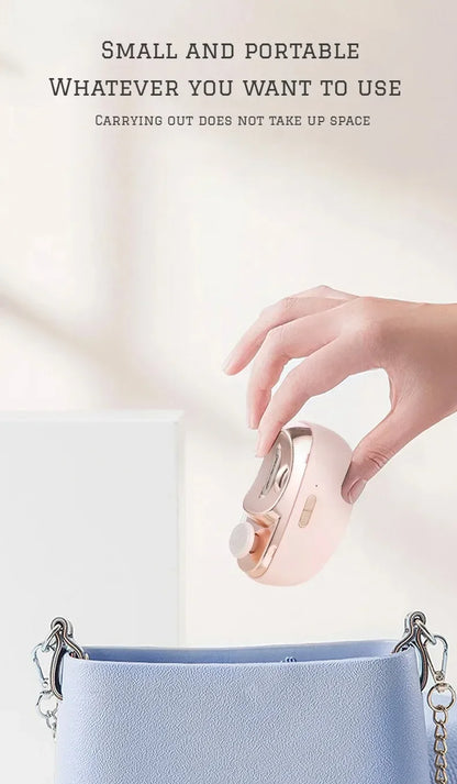 2-in-1 Electric Nail Clipper & Grinder – Portable Automatic Nail Trimmer with Polishing Function for Easy Manicure