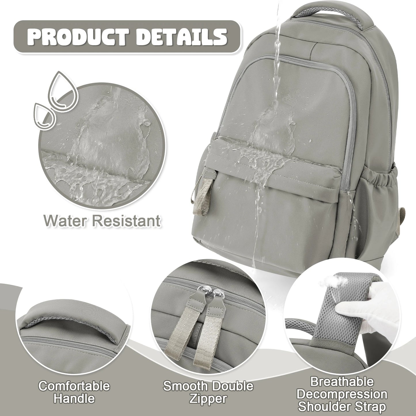 Laptop Backpack for Women – Anti-Theft Work Backpack, School Bag, Nurse Backpack, Bookbag for Teen Girls & Boys (Fits 14-Inch Laptop)