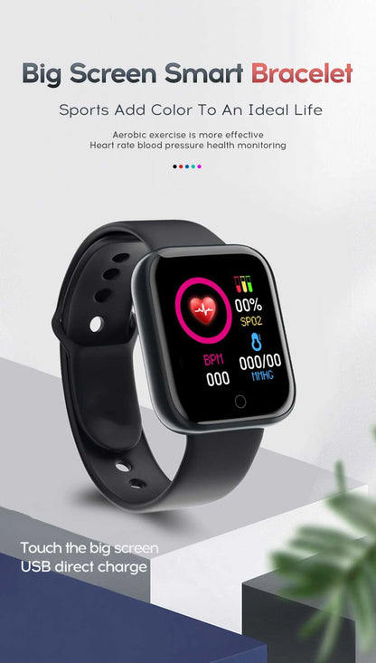 Smart Watch 2025 – Bluetooth Sports Fitness Tracker with Music Control, Sleep & Step Monitor for Men & Women