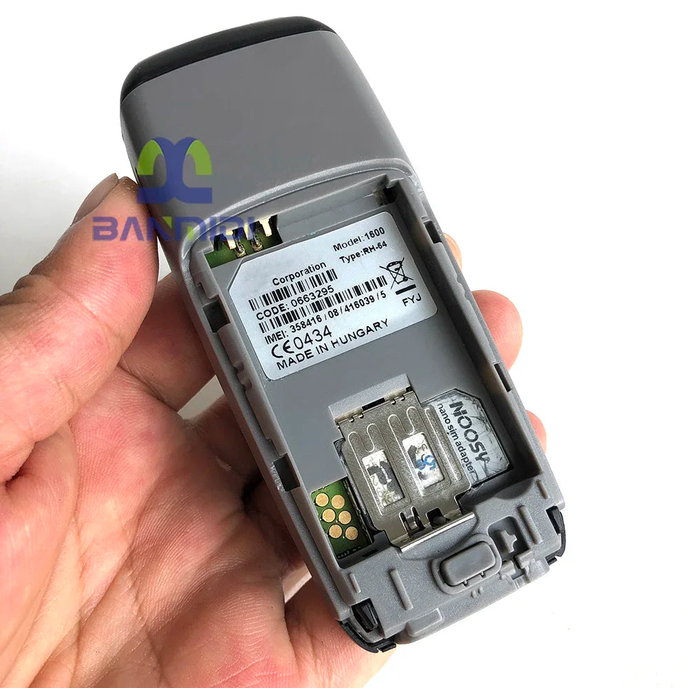 Original 1600 Mobile Cell Phone – 2G GSM 900/1800 Unlocked, English & Arabic Keyboard, Made in Finland (2005)