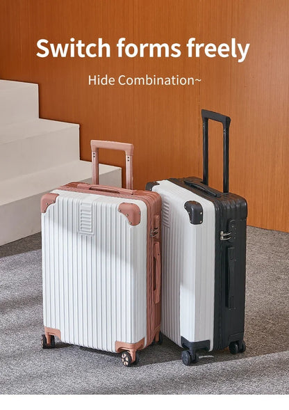 100% Aluminum Magnesium Alloy Travel Luggage – Trolley Carry-On & Checked Luggage 20", 22", 24", 26", 28" with Cup Holder
