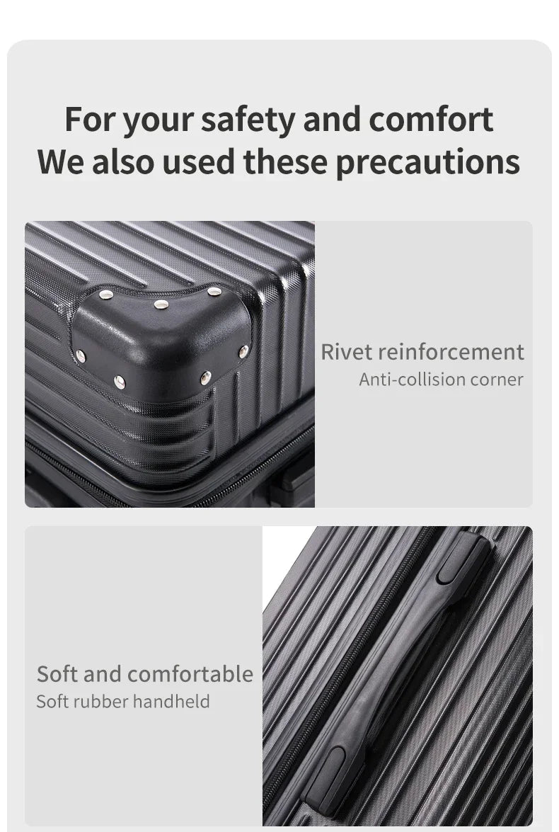 100% Aluminum Magnesium Alloy Travel Luggage – Trolley Carry-On & Checked Luggage 20", 22", 24", 26", 28" with Cup Holder