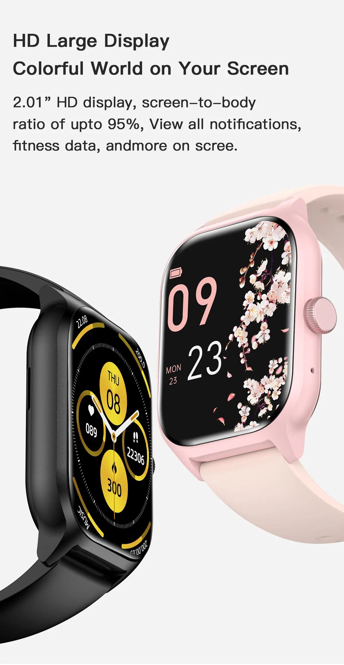 Smart Watch 2025 – Bluetooth Calling, Fitness Tracker & Music Control for Android & iOS
