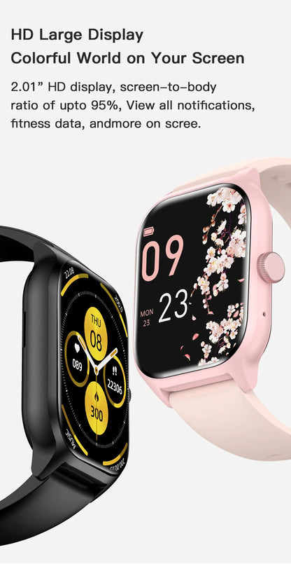 Smart Watch 2025 – Bluetooth Calling, Fitness Tracker & Music Control for Android & iOS