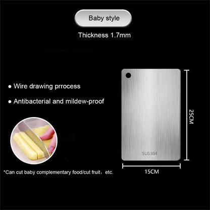 316 Stainless Steel Chopping Board – Double-Sided Cutting & Kneading Board