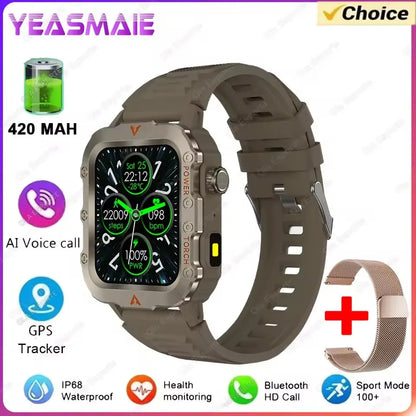 Men’s Military Outdoor GPS Sports Smart Watch – Heart Rate, Sleep Monitor & Waterproof Fitness Watch for iOS & Android