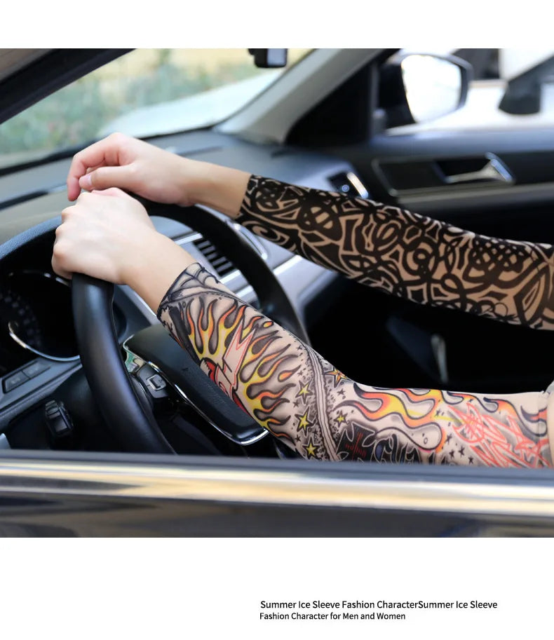 6 PCS Tattoo Sleeves for Men & Women – Elastic Arm Covers for Outdoor, Sports & Party Style