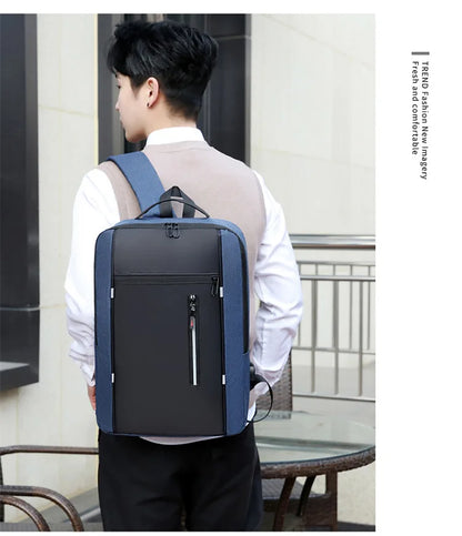 Waterproof Business Backpack for Men – USB Charging 15.6” Laptop Bag, Large Capacity School & Travel Backpack