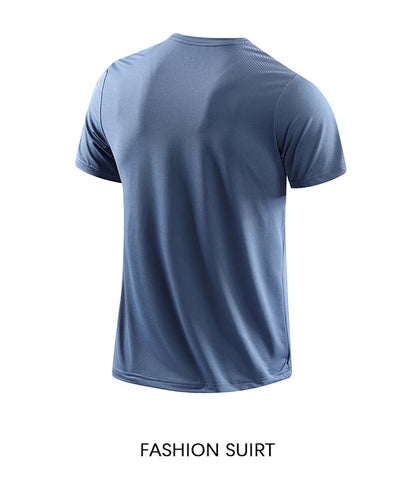 CHRLCK Men’s Quick-Dry Running T-Shirt – Breathable Outdoor Sports Short Sleeve Tee for Summer