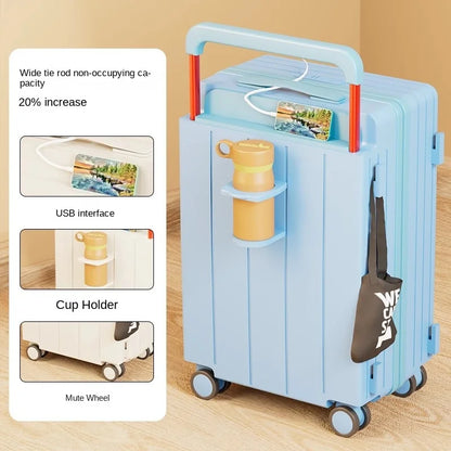 Multifunctional Trolley Luggage – Large Capacity Boarding Suitcase 20/22/24/26/28 Inch
