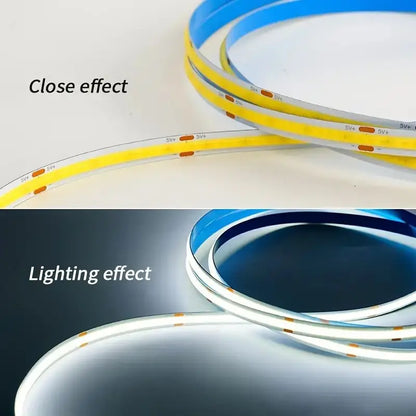 LED COB Light Strip with Touch Dimmer – USB Flexible Indoor Lighting for Room & Decor