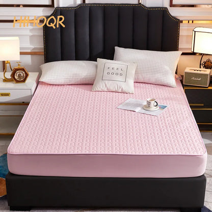 Waterproof Thickened Mattress Pad Protector – Skin-Friendly Durable Fitted Bed Sheet Cover, Latex Mat Cover (120x200 / 150x200 / 180x200)