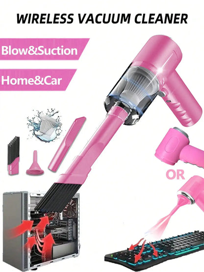 3-in-1 Vacuum Cleaner – USB Rechargeable Suction & Blowing Mini Vacuum for Car & Home