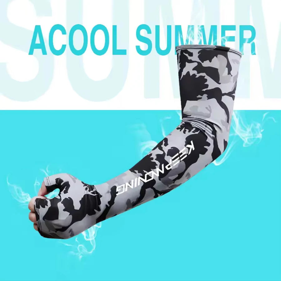 Summer Ice Silk Arm Sleeves – UV Protection Cooling Sports Sleeves for Men & Women | Cycling, Running & Outdoor Fitness