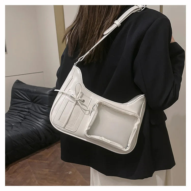 Women’s Korean Transparent Ita Shoulder Bag – Japanese Preppy Designer School Crossbody Purse