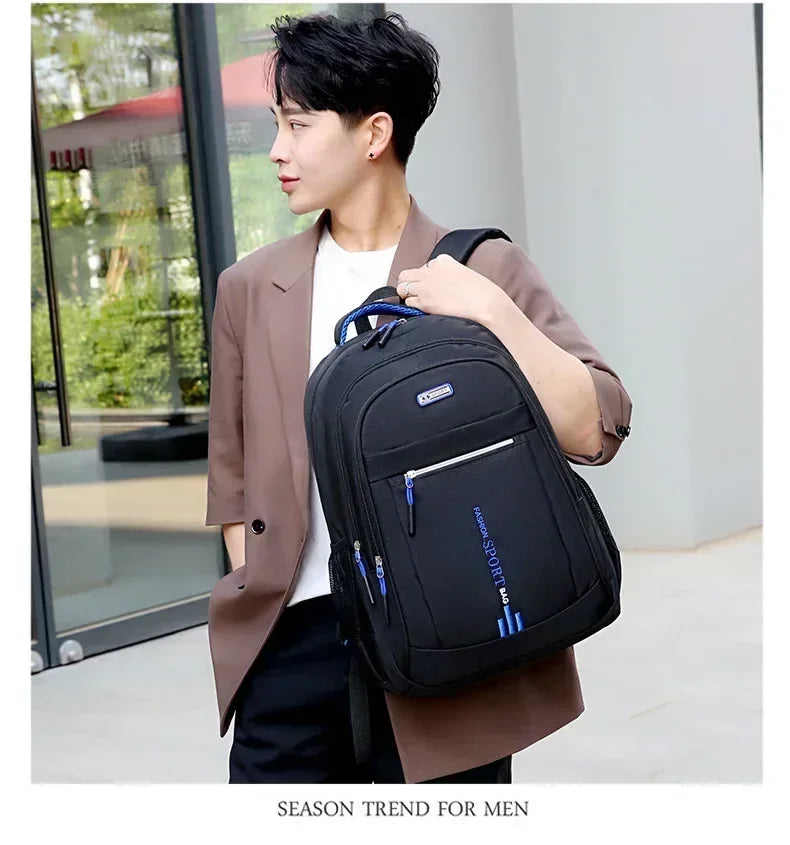 Men’s Oxford Business Backpack – Waterproof Laptop Bag, Leisure Travel & High School Student Bag