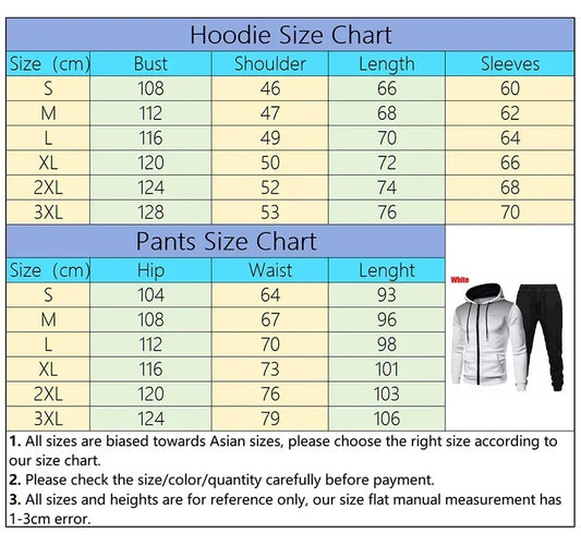 New Men’s Fashion Zipper Hoodie Set | Autumn & Winter 2-Piece Sportswear Printed Polka Dot Casual Hooded Sweatshirt