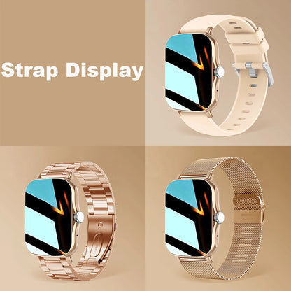 Waterproof Smart Watch – Bluetooth Call, Message Alerts & Fitness Tracker for Android & iPhone