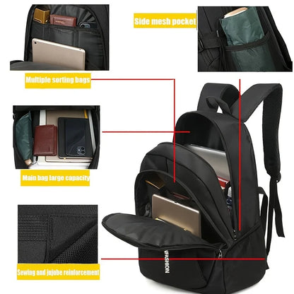 Men’s Oxford Backpack – Waterproof Business Laptop Bag, Casual Travel Rucksack & Student Schoolbag