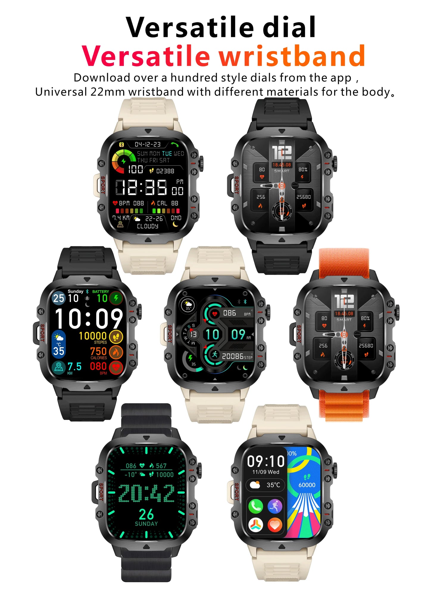 LIGE Outdoor Smart Watch Men – 2.01" Screen, Waterproof, Bluetooth Call & AI Voice for Android & iOS