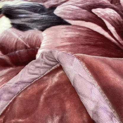 Winter Double Layer Raschel Blanket – Thick Warm Heavy Fluffy Fleece Quilt 150x200cm