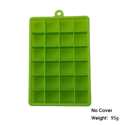 24-Hole Silicone Ice Tray – Square Mold for Ice, Food Puree & Cocktails